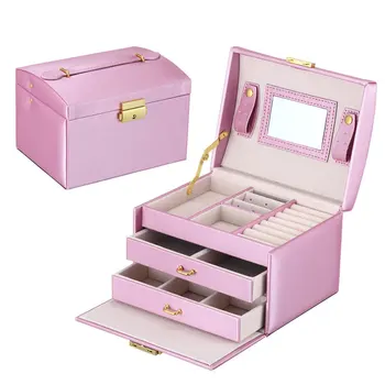 Šperky Balenie Box Rakve Krabice Na Šperky Skvelého Make-Up Prípade Šperky Organizátor Kontajner Boxy Štúdia Darček K Narodeninám