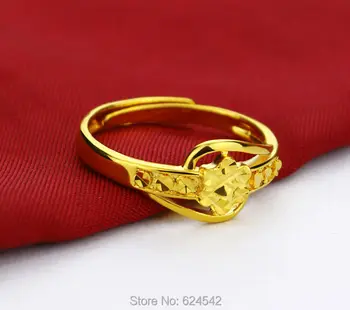Šperky Reálne Pozlátené 24k Gold Ring Ženy Prsteň, Šperky Pre Ženy, Európsky a Americký Štýl Krúžok Čaro