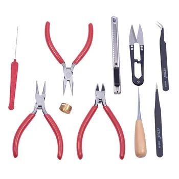 Šperky Tool Kit DIY Nástroje Vybavenie Na Šperky, Takže Opravy s Vložiek Nožnicový Lištovanie Pinzety a Kolíky ,10pcs/set