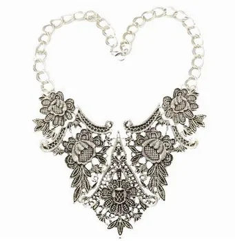 Šperky veľkoobchod retro kovové duté slnečnica kvet náhrdelníky Nový príchod módne šperky strieborné zliatiny ženy módny náhrdelník