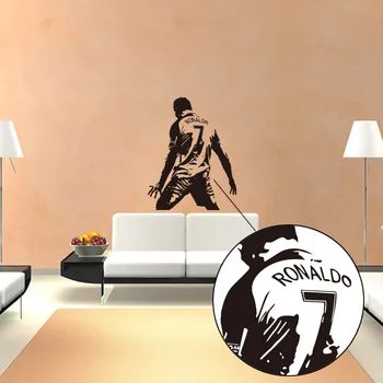 Športové Tému Stenu Futbal Hviezda Cristiano Ronaldo Samolepky Pre Bary Školy detskej Izby A obývaciu izbu Eco-friendly