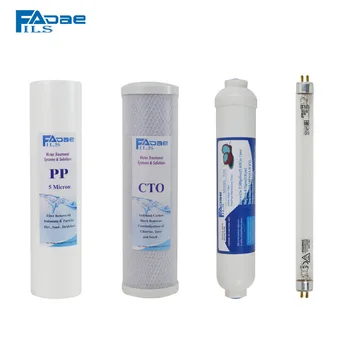 Štyri Etapy Pitnej Vody Systém Výmeny filtrov/PP v sladkej vode filter 5M/Uhlíka Block Filter/Post uhlíkovým filtrom/6W UV lampa