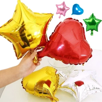 Šťastie 50pcs/veľa 18-palcové Gold Silver Star Tvarované Balóny Fóliové Balóny, Party, Svadobné Dekorácie Mylar Balónikov Dodávky Globos