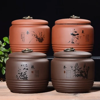 Ťia-gui luo Čínsky Zisha keramické čajové políčka vlhkosti-dôkaz nepremokavé je dobrou voľbou pre zber čaju sušené ovocie, cukrovinky