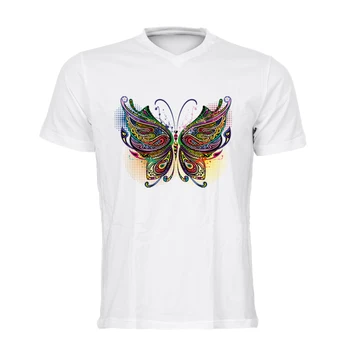 Železo-Na Prevody Pestré Motýľ Vytlačiť T-Shirt DIY Príslušenstvo Umývateľný Oblečenie, Dekorácie, Nálepky, Záplaty 23x17cm