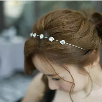 Ženy, Dievčatá, Svadobné Crystal Drahokamu Diamante Kvet Vlasy hoop pokrývku hlavy ornament sun flower diamond hoop headdress príslušenstvo