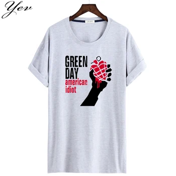 Ženy tričko Letné Módy slávnej kapely Green Day Tlač Krátky rukáv All-zápas O-neck Black grey Ležérny top tee žena