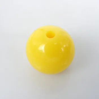 Žltá Veľkoobchod Akryl Pevné DIY Plastové Dištančné Loptu Korálky Šperky Príslušenstvo pre Bubblegum Náhrdelník 6.8.10.12.14 mm YK-12